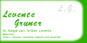 levente gruner business card