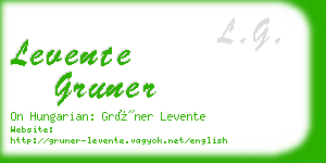 levente gruner business card